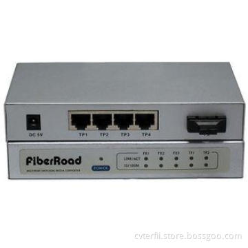 RJ45 Managed Fiber Optic Switches Support Port Security , B